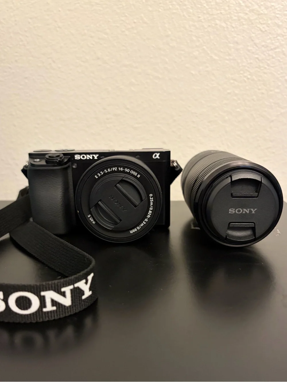 Sony Alpha Mirrorless Camera Kit in Black with Dual Lenses